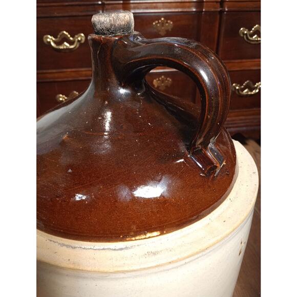 Vintage #5 Western Stoneware Monmouth Illinois Jug Circa - 1920s - 1930s - Picture 8 of 12